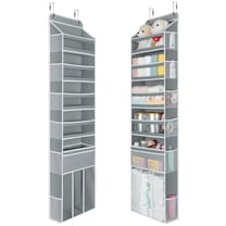 LazySpin 1 PC Over the Door Organizer 61'', 6 Large Front & 12 Side Pockets, Hanging Storage Closet Door Organizer for Bedroom, Bathroom and Baby Nursery Storage