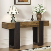 LazySpin 63-Inch Long Console Table, Wooden Rectangular Sofa Table, Entryway Table for Entrance Hallway Living Room