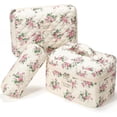 thumbnail image 1 of Delamu Makeup Bag Set, Travel Cases for Women, Cute Zipper Makeup Pouch,Makeup bag organizer 3 Pcs, 1 of 9