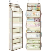 LazySpin Over The Door Hanging Organizer 1 Pack, Beige