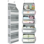 LazySpin Over the Door Organizer, Stuffed Animal Storage with Clear PVC Windows, Door Organizer Hanging