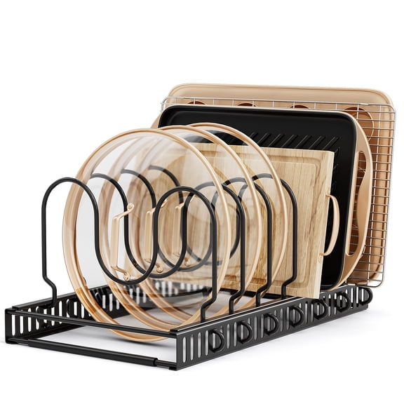Delamu 2 pack 7-Slot Cutting Board Organizer and Baking Sheet Rack ...