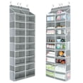 thumbnail image 1 of LazySpin Over the Door Organizer 5 Tiers, Extra Large Behind Door Storage of 10 Compartments, Over the Door Storage, Door Hanging Organizer for Closet, Diaper Organizer, Toy Storage, Grey, 1 of 9