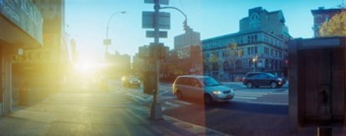 Delancey Street at sunrise Lower East Side Manhattan New York City New York State USA Canvas Art - Panoramic Images (30 x 12)