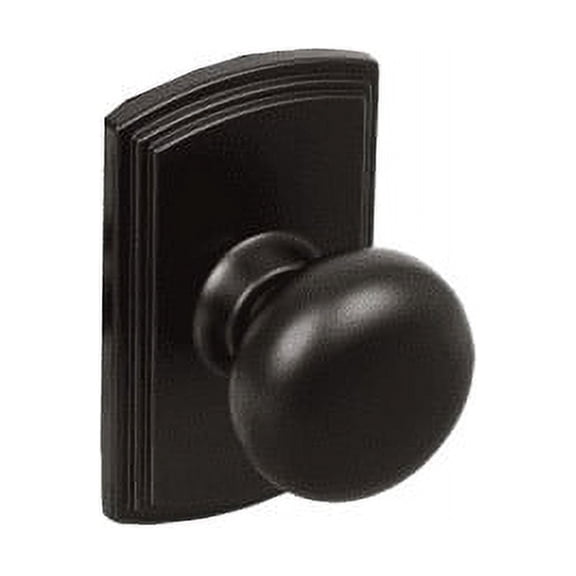 Delaney 367604R Italian Collection Santo Series Interior Door Knob Set - Black