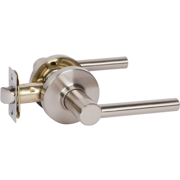 Delaney 501-Rd Contemporary Passage Door Lever Set - Nickel