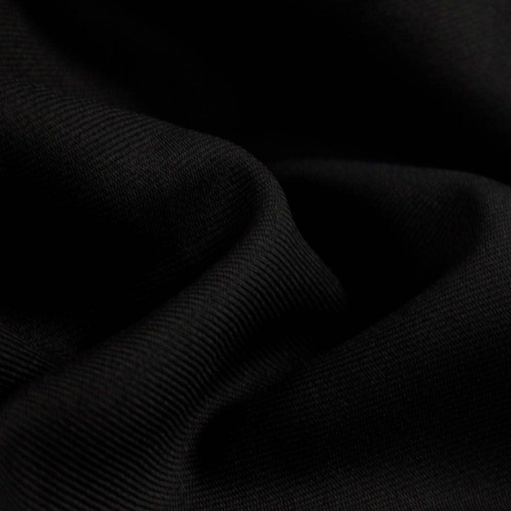 Delaney Black Polyester Gabardine Fabric By The Yard For Suits ...