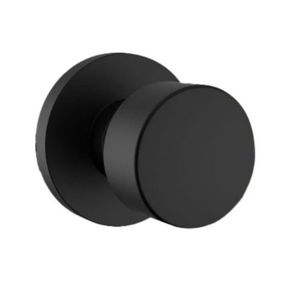 Delaney Brookhaven Dummy Door Knob in Matte Black with Round Trim