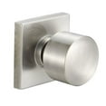 thumbnail image 1 of Delaney Brookhaven Dummy Door Knob in Satin Nickel with Square Trim, 1 of 3