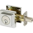 thumbnail image 1 of Delaney Contemporary 355006 Square Single Cylinder Deadbolt In Polished Chrome, 1 of 2
