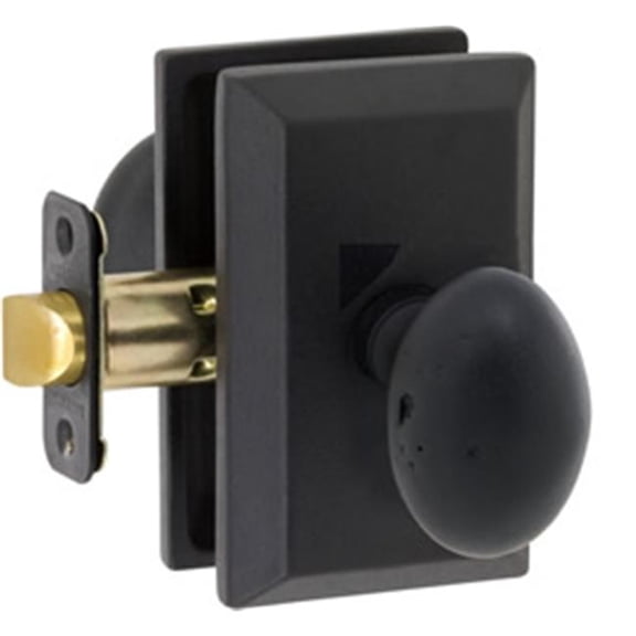 Delaney Designer 681309S Sorrento Series Keyed Entry Door Knob Set With Curved Backplate