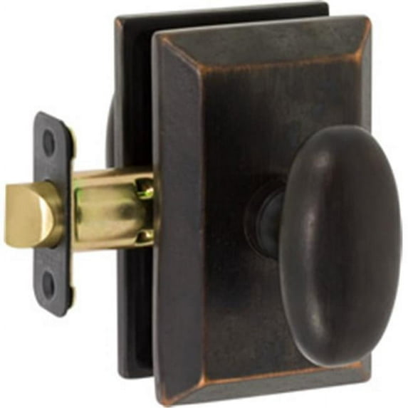 Delaney Designer 681400S Rosa Series Keyed Entry Door Knob Set With Curved Backplate