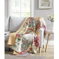 thumbnail image 1 of Chezmoi Collection Delaney 1-Piece Floral Patchwork Quilted Throw - Soft Breathable Vintage Washed Cotton Reversible Quilt for All Seasons. Throw Blanket, 1 of 4