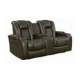 thumbnail image 1 of Delangelo Power^2 Loveseat with Drop-down Table Brown, 1 of 3