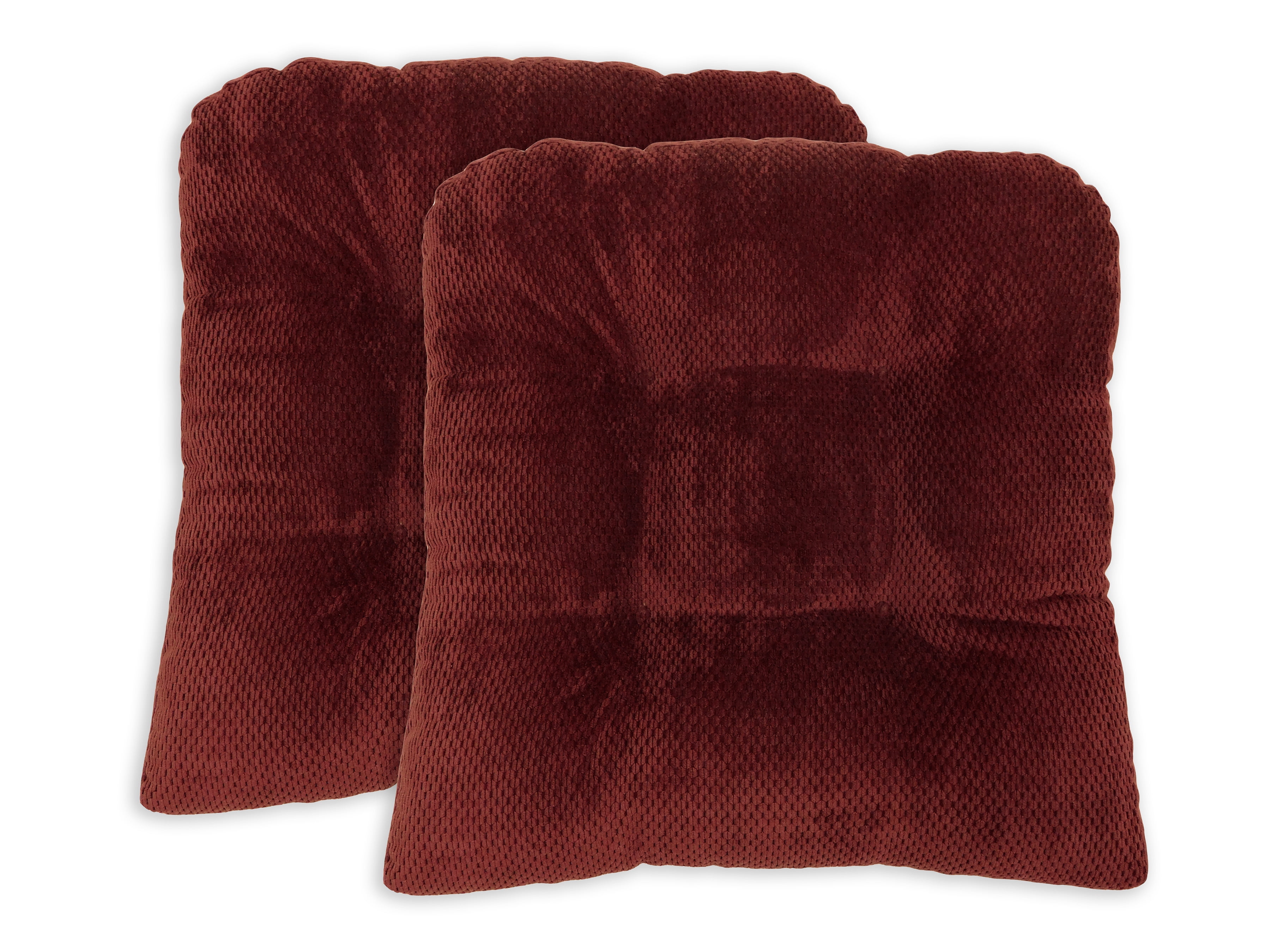 Delano Set of Two (2) Chair Cushions Burgundy (Red) - Memory Foam
