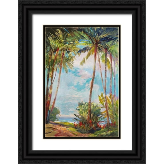 Delanty, Rick 11x14 Black Ornate Wood Framed with Double Matting Museum Art Print Titled - Path to Paridise II