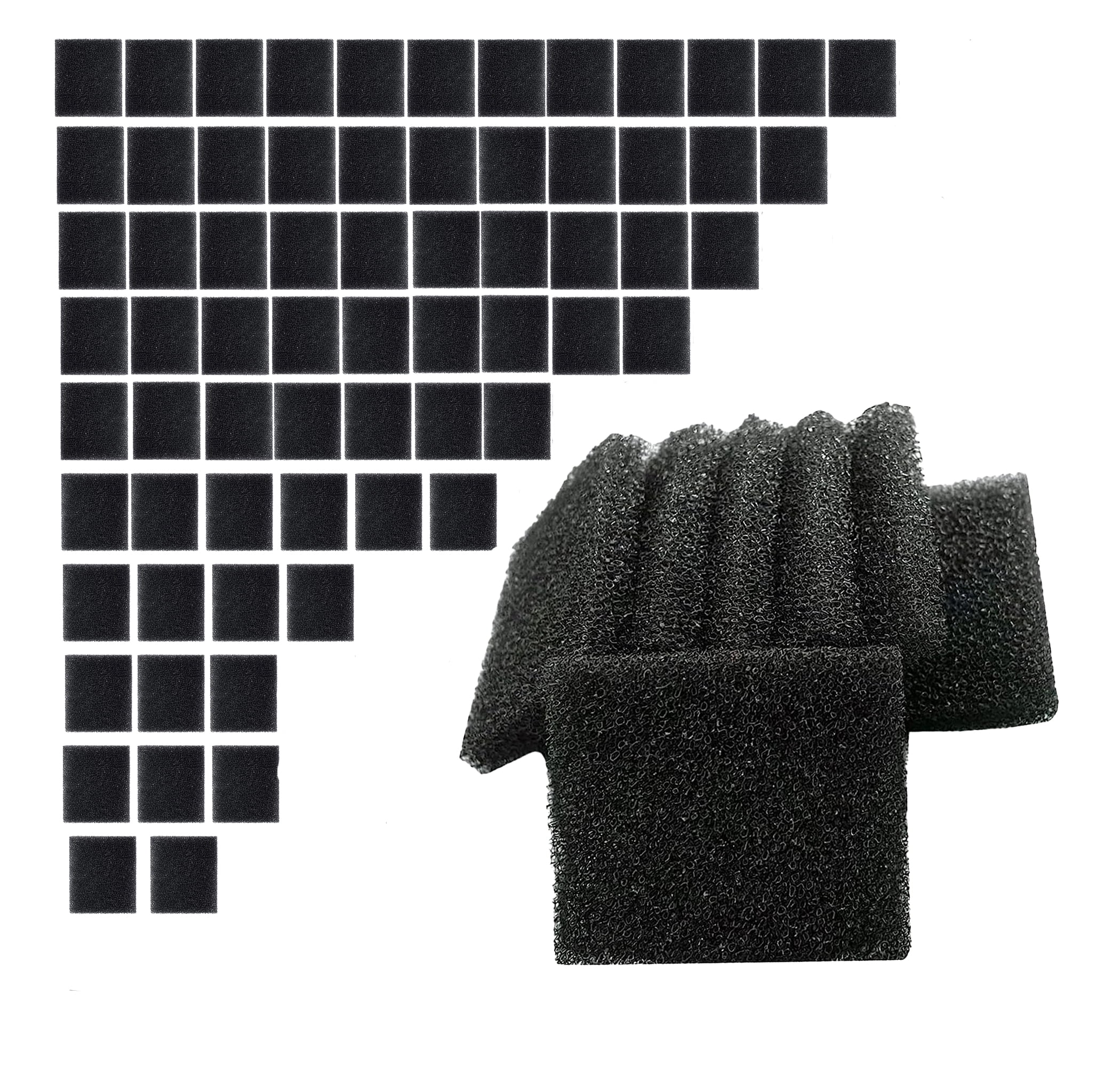 Delapan 100-Pack Pump Filter Sponge Compatible with AeroGarden Pumps Replacement Filters