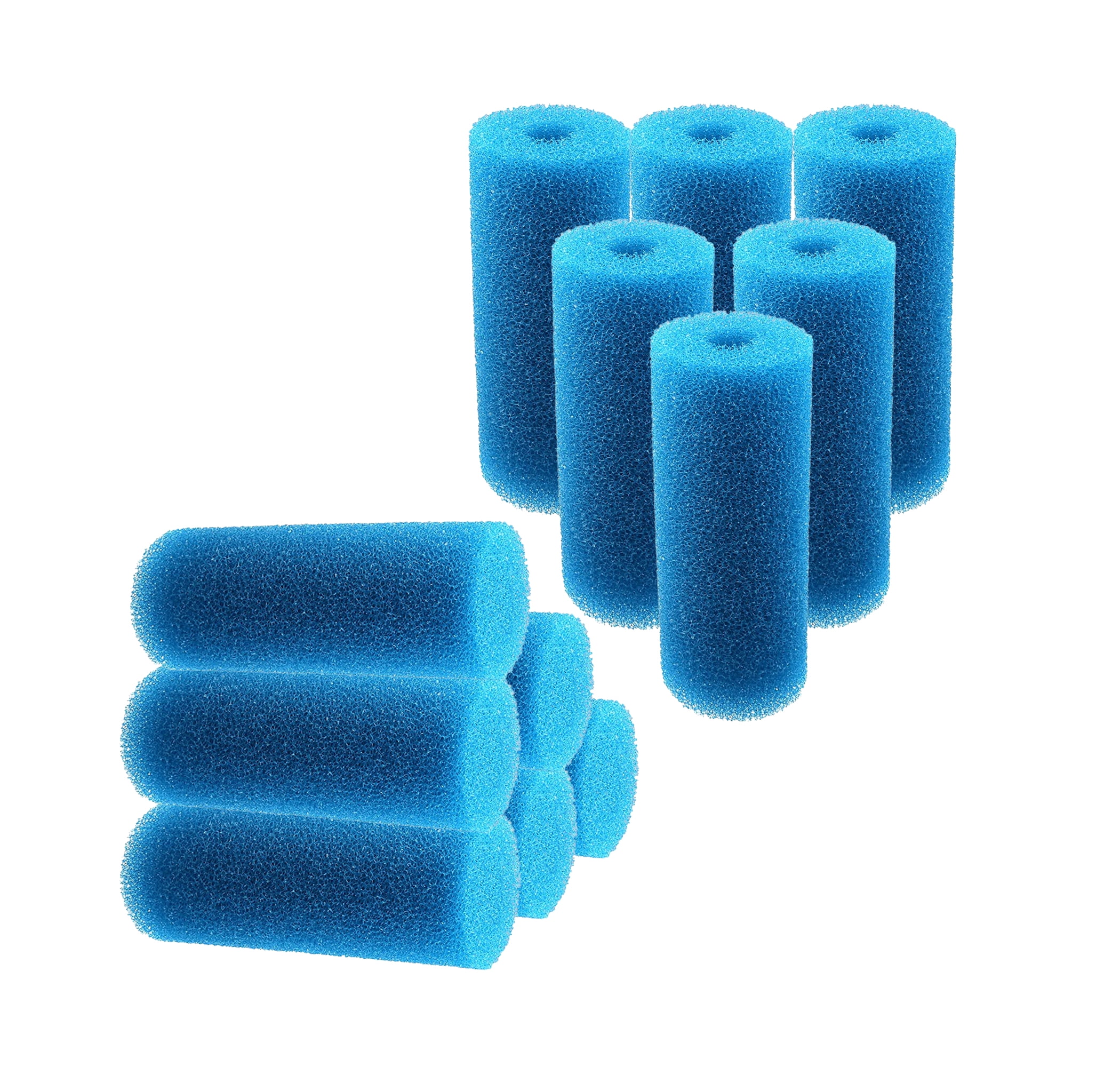Delapan 5.9" Pre-Filter Blue Foam Replacement Sponge Filtration Kit for Aquarium Fish Tank, 12 Pack