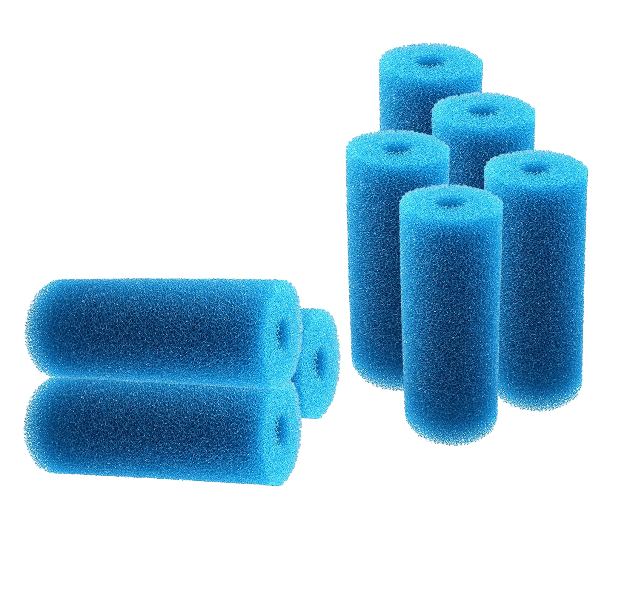Delapan 5.9" Pre-Filter Blue Foam Replacement Sponge Filtration Kit for Aquarium Fish Tank, 8 Pack
