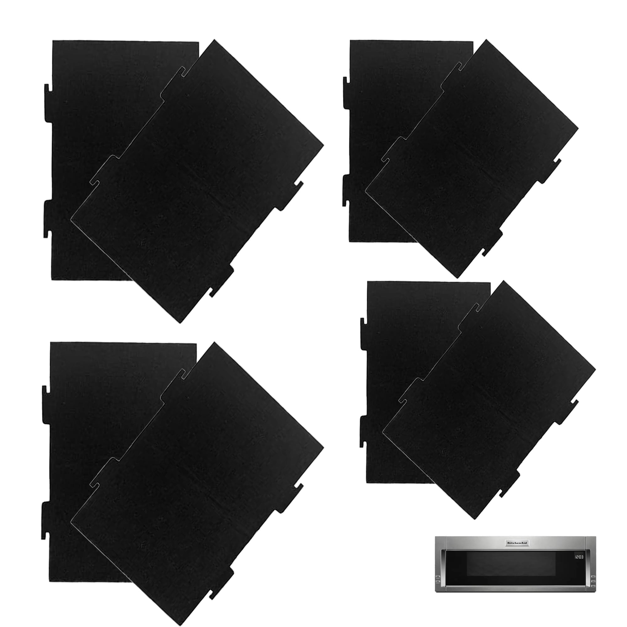 Delapan 8 Pack Activated Charcoal Replacment Filter fits W11282981 Whirlpool Microwave Part W11223147 Carbon Air Filters