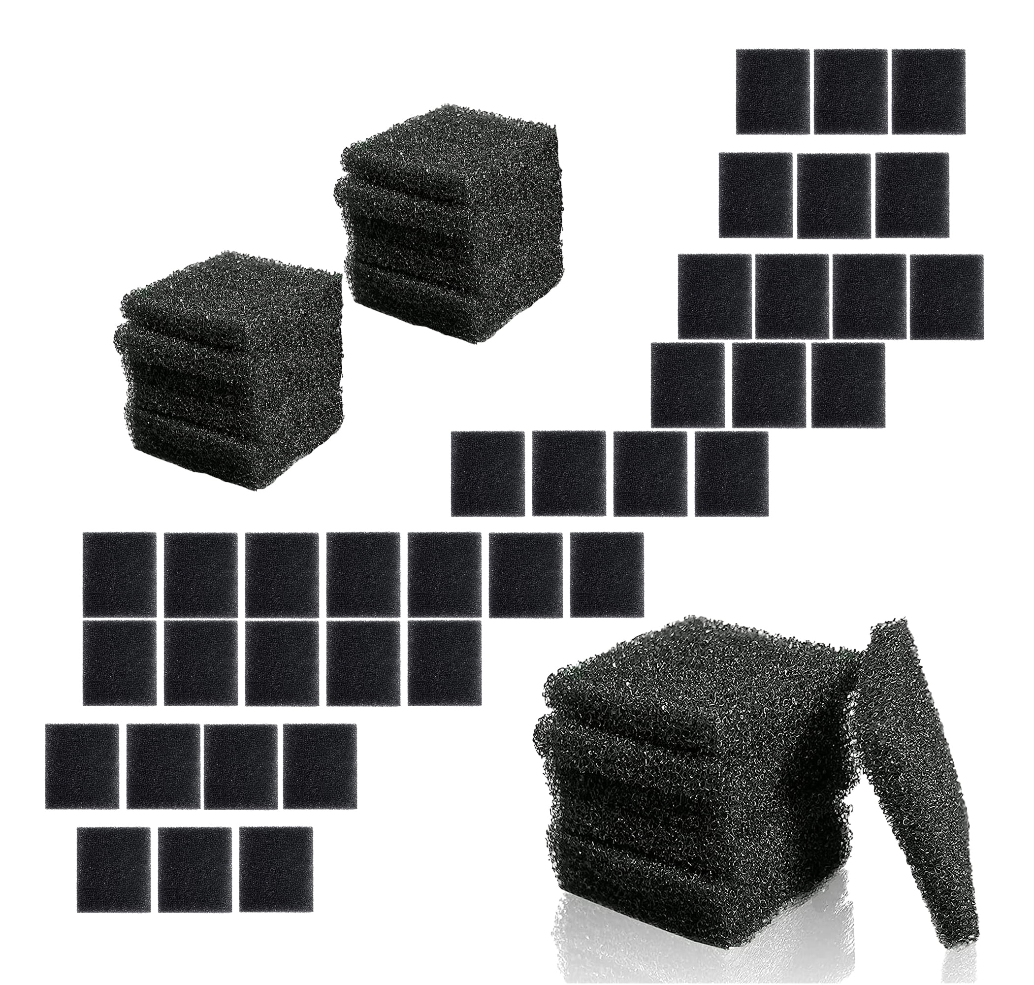 Delapan 80-Pack Pump Filter Sponge Compatible with AeroGarden Pumps Replacement Filters