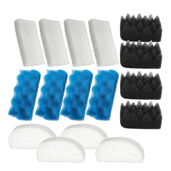 Delapan Bio Foam Max Inserts Quick-Clear Filter Pads Set Compatible with Canister Filters Fluval 106,107 Aquarium, 16 Pack