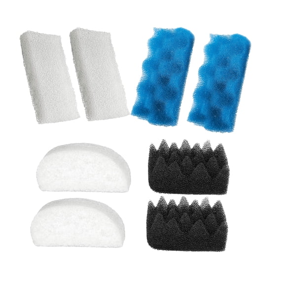 Delapan Bio Foam Max Inserts Quick-Clear Filter Pads Set Compatible with Canister Filters Fluval 106,107 Aquarium, 8 Pack