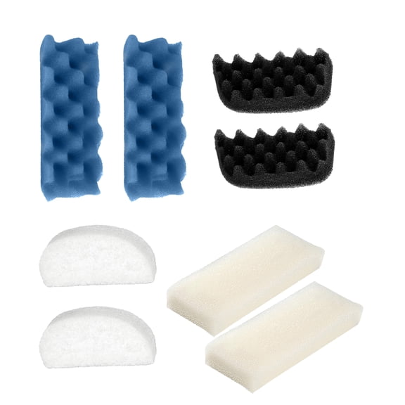 Delapan Bio Foam Max Inserts Quick-Clear Filter Pads Set Compatible with Canister Filters Fluval 206,207 Aquarium, 8 Pack