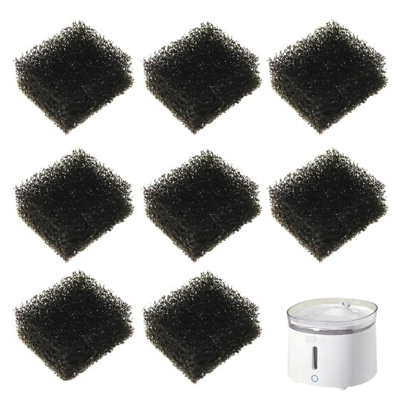 Delapan Cat Water Fountain Filters for 68oz/2L Adjustable Water Flow Pet Fountain, Replacement Sponge for Pet Drinking Fountain, 8 Pack