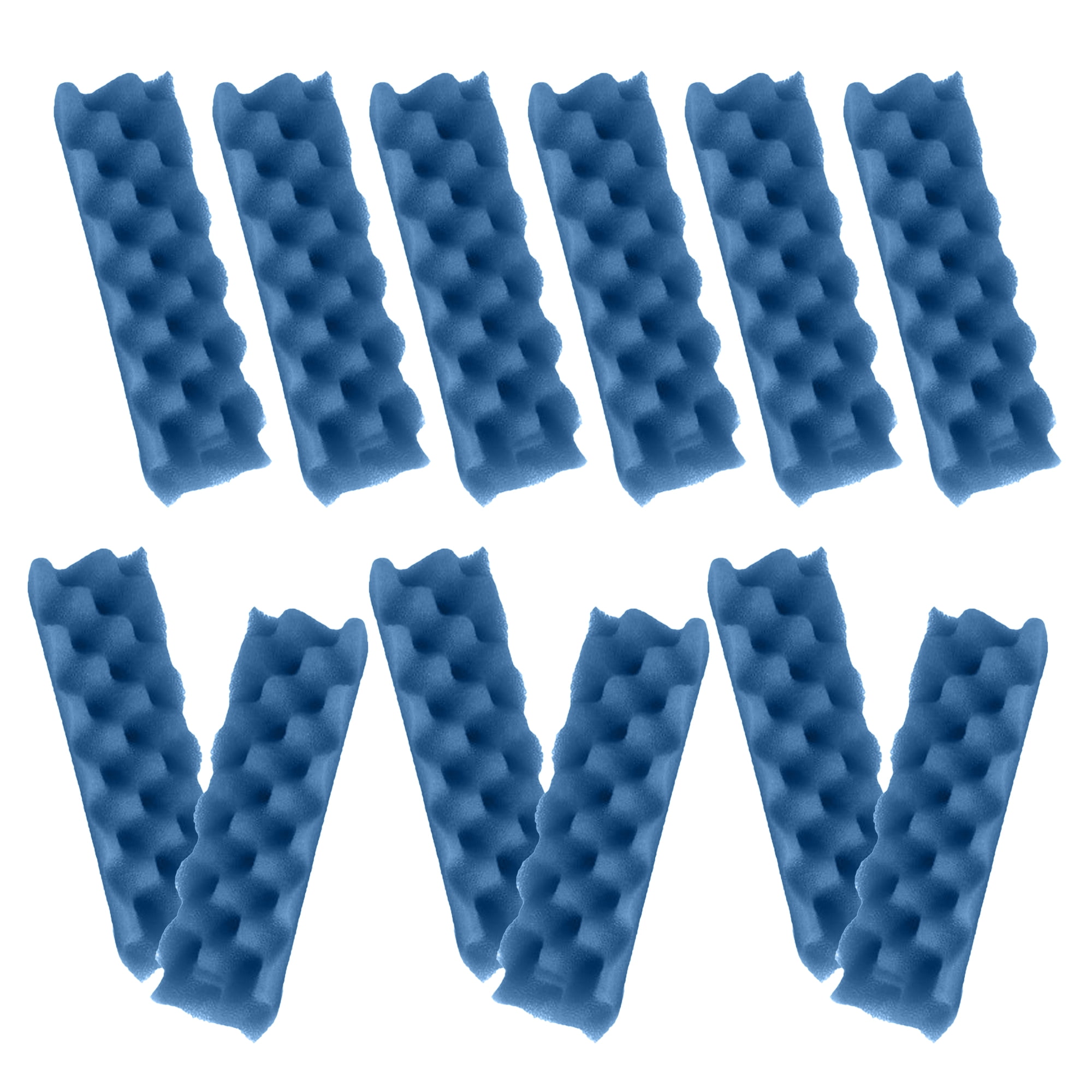Delapan Fish Foam Bio-Filter Sponges Compatible with Canister Filters and Fluval 206, 207, 306, 307 Aquarium Filter Media, 12 Pack