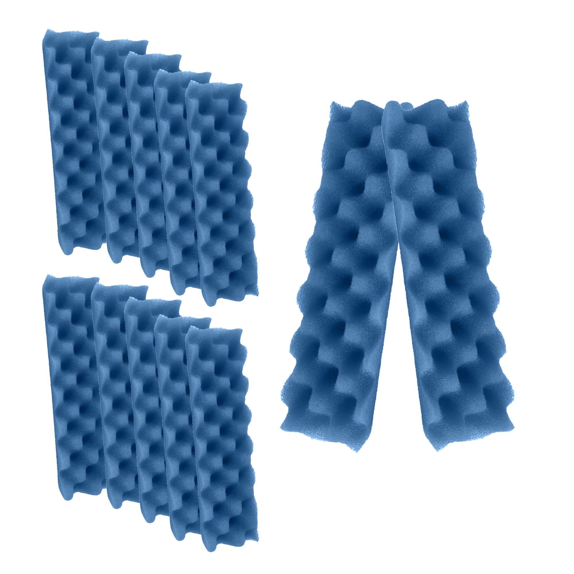 Delapan Fish Foam Bio-Filter Sponges Compatible with Canister Filters and Fluval 406, 407 Aquarium Filter Media, 12 Pack