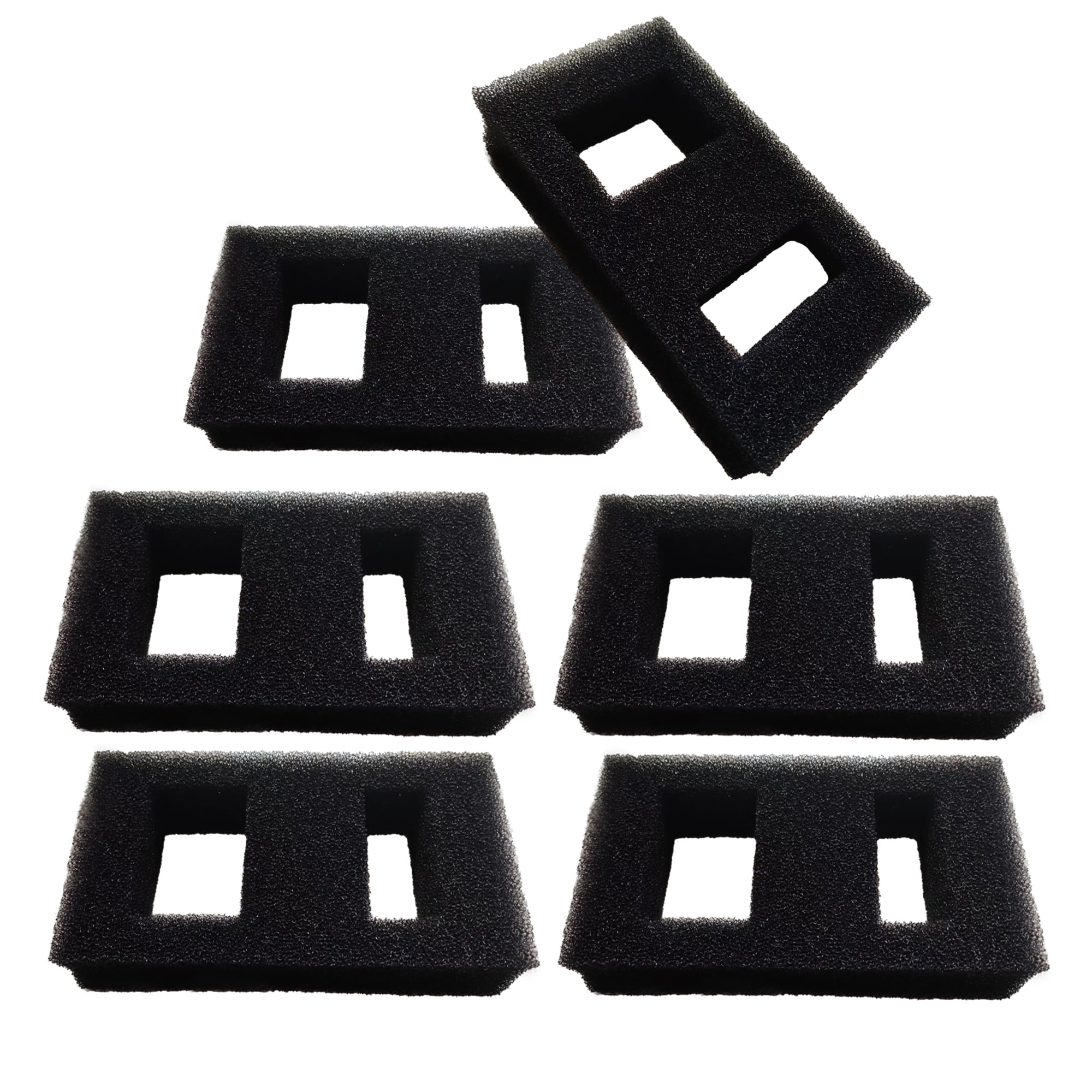 Delapan Fish Foam Pre-Filter Sponges for Canister Filters and Fluval SPEC Aquarium Filter Media, 6 Pack