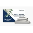 thumbnail image 1 of Delara 100% Eucalyptus Lyocell Tencel Bedding Sheet Bundle, Full 7-Piece Set, Cooling, Silky Soft, Breathable Sheets, Dove, 1 of 7