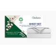 Delara 100 Organic Cotton Percale Sheet Set (1 Fitted Sheet, 1 Flat