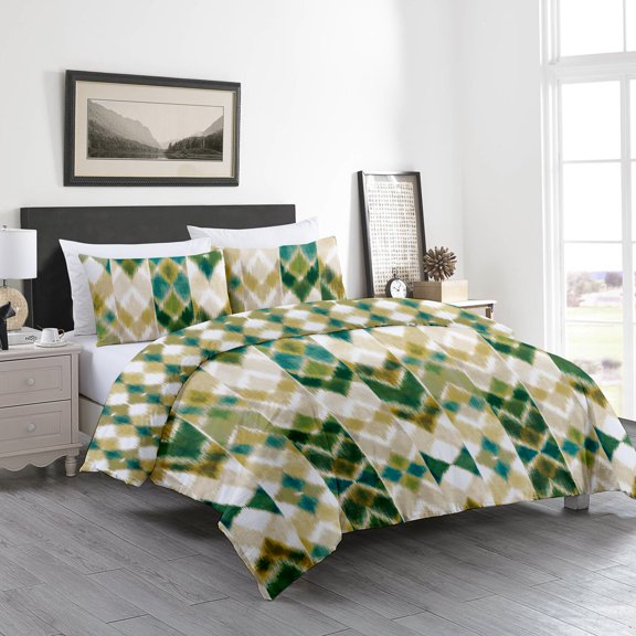 Delara Organic Cotton Duvet Sets 300 Thread Count, 3 Piece Duvet Cover with 2 Shams, King