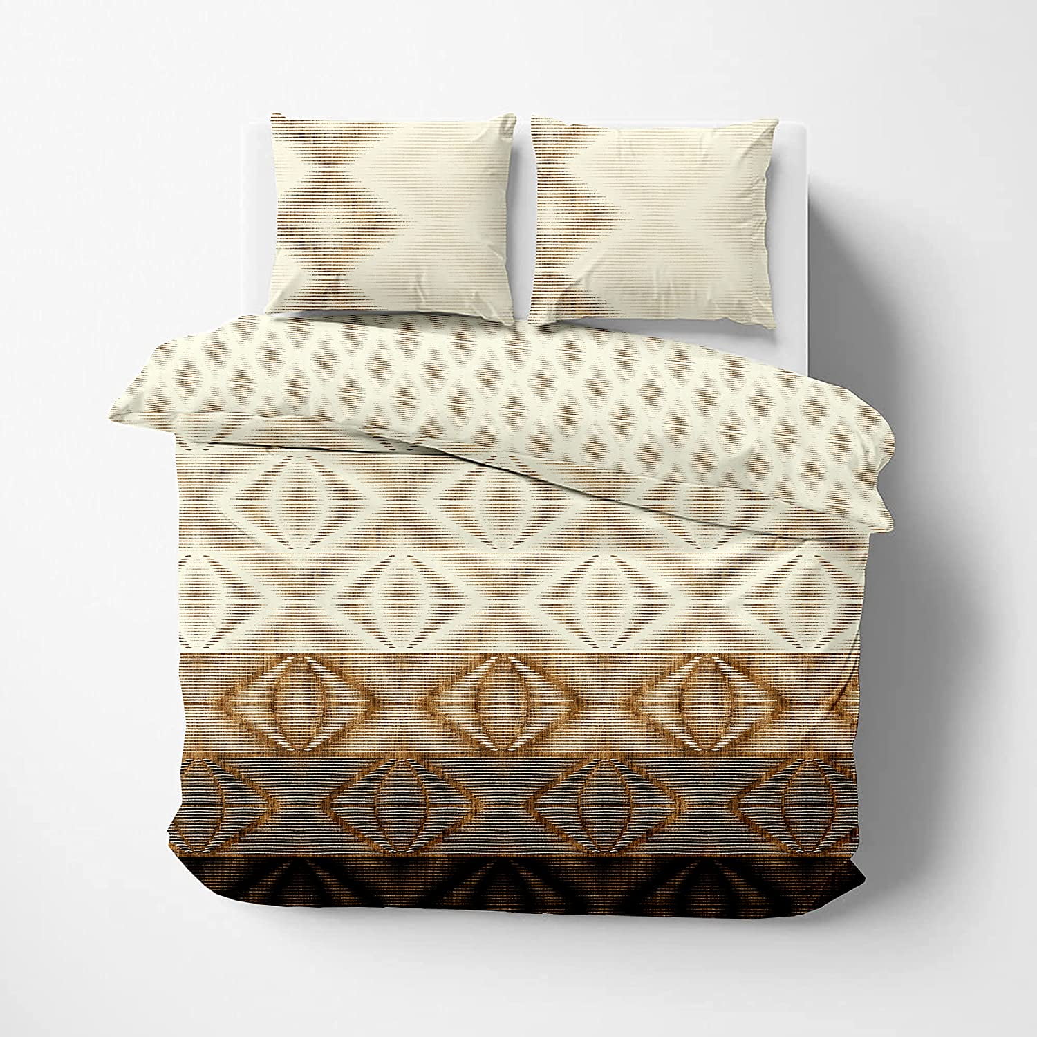 Delara Organic Cotton Duvet Sets 300 Thread Count, 3 Piece Duvet Cover with 2 Shams, King