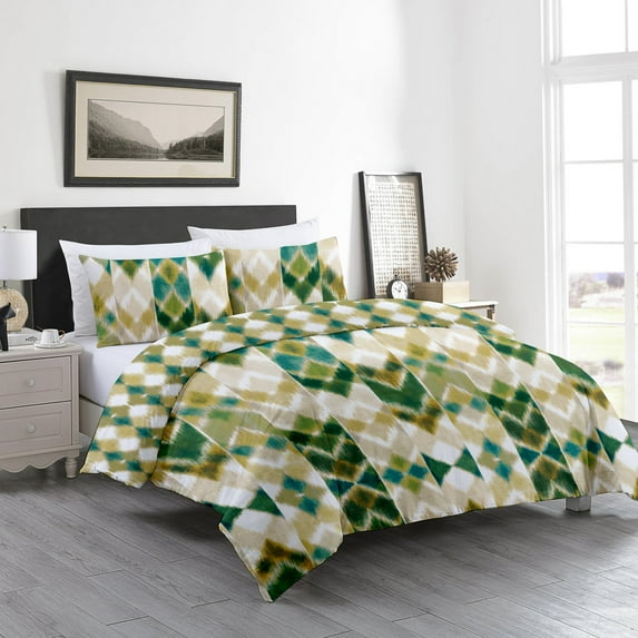 Delara Organic Cotton Duvet Sets 300 Thread Count, 3 Piece Duvet Cover with 2 Shams, Queen