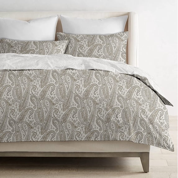 Delara Organic Cotton Duvet Sets 300 Thread Count, 3 Piece Duvet Cover with 2 Shams, Queen