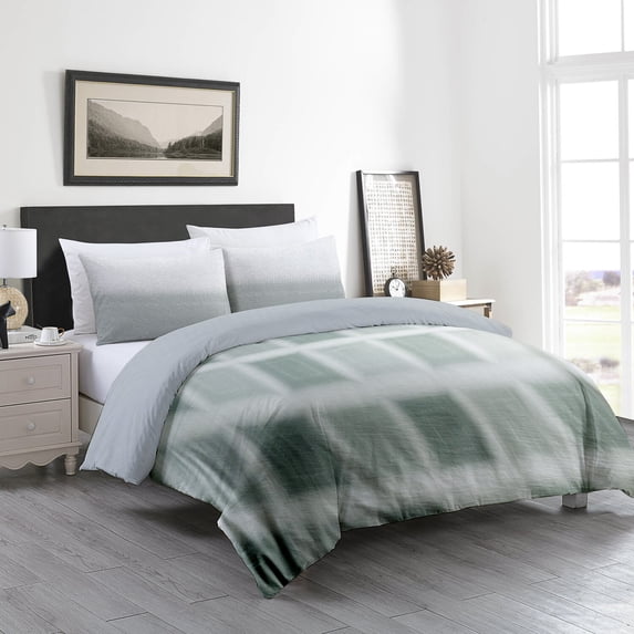 Delara Organic Cotton Duvet Sets 300 Thread Count, 3 Piece Duvet Cover with 2 Shams, Queen