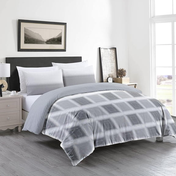 Delara Organic Cotton Duvet Sets 300 Thread Count, 3 Piece Duvet Cover with 2 Shams, Queen