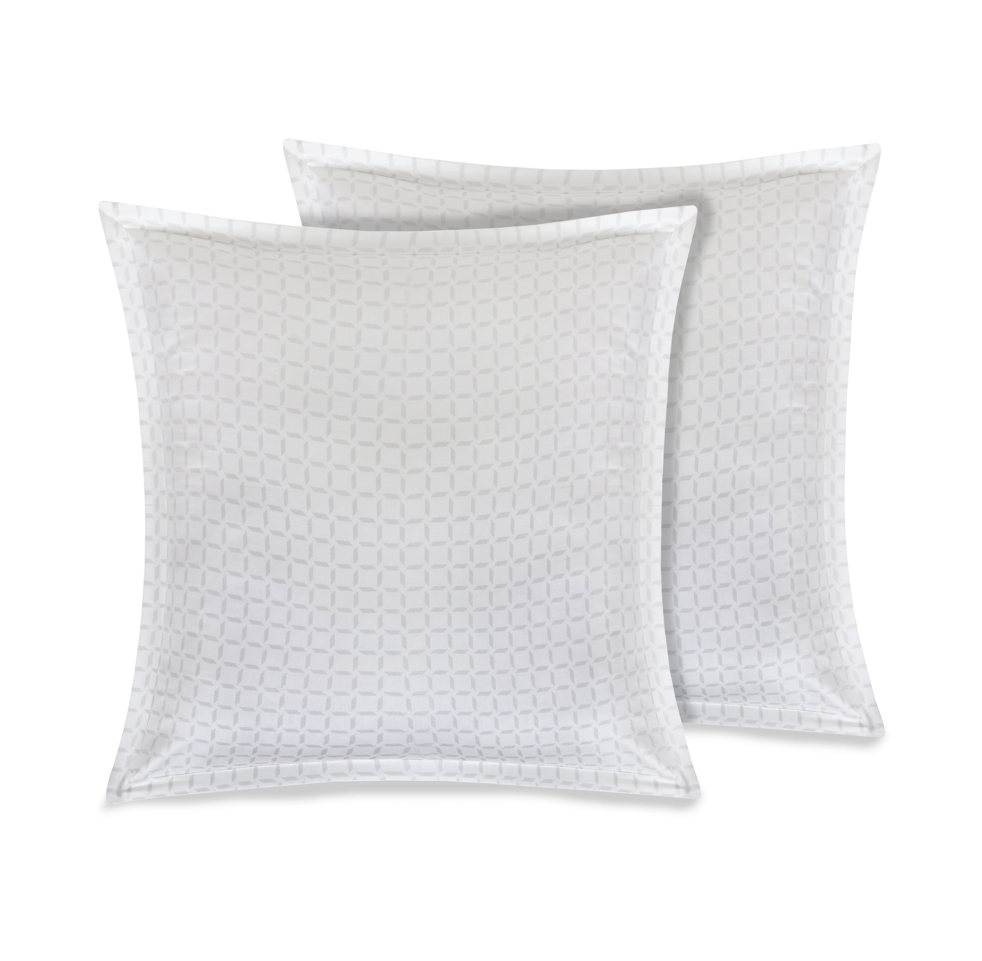 Delara Contemporary Gray Cotton Euro Shams, Standard/Queen (2 Count)