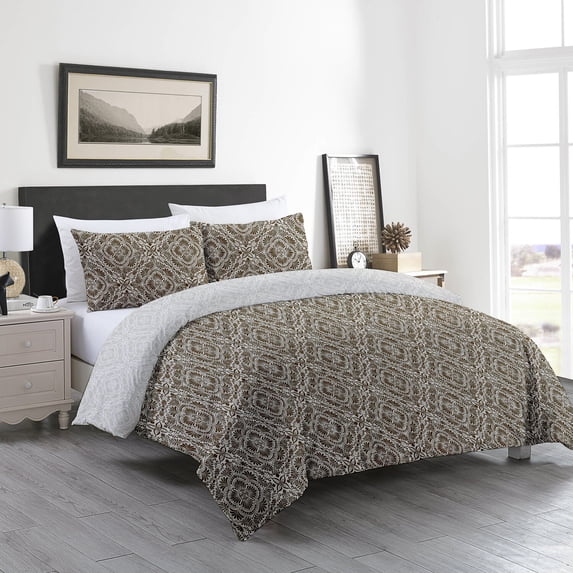 Delara Organic Cotton Duvet Sets 300 Thread Count, 3 Piece Duvet Cover with 2 Shams, Queen