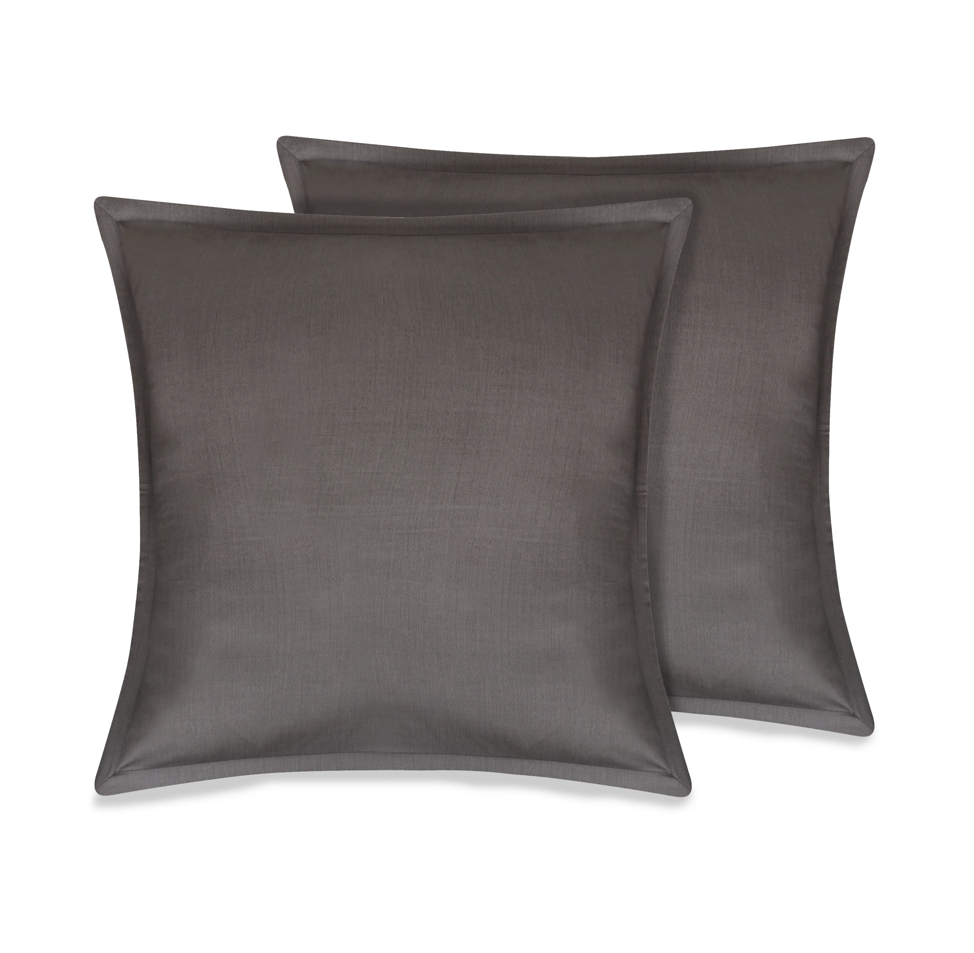 Wheaton Brown Organic Cotton Euro Pillow Shams, Set of 2