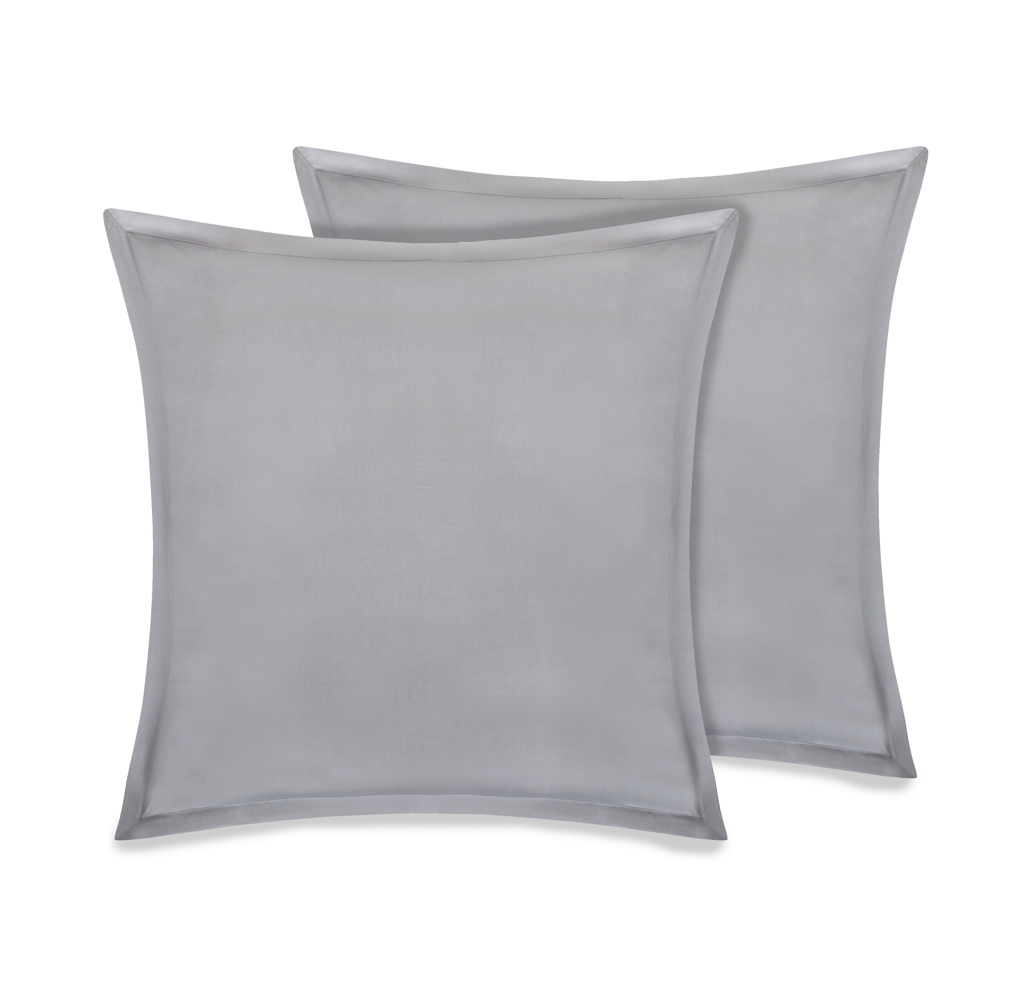 Delara GOTS Certified 100% Organic Cotton 2 Inch Flange Euro Sham Set of 2, 26"X26", Pia Paisley