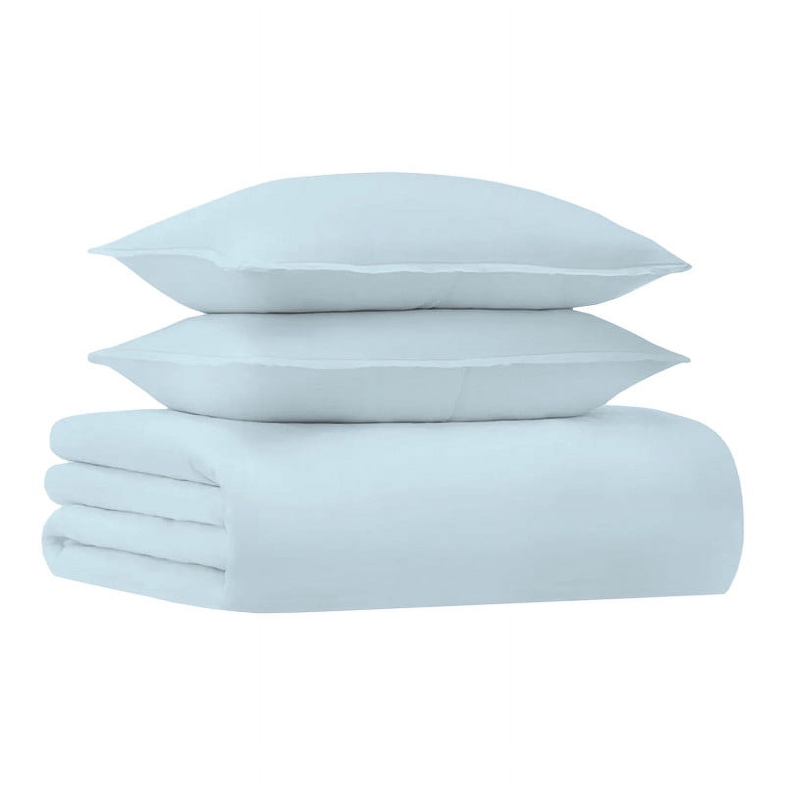 Light Blue Twin Organic Cotton Duvet Cover Set