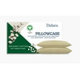 thumbnail image 1 of Delara GOTS Certified 100% Organic Cotton Queen Pillowcase Set of 2, 21"x32", 400TC Long Staple, Ultra Soft, Breathable & Smooth, Sage Green, 1 of 8