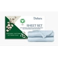 thumbnail image 1 of Delara 400TC Organic Cotton Queen Sheet Set, GOTS Certified, Ultra Soft Long Staple, Deep Pocket, Breathable & Silky, Light Blue, 1 of 8