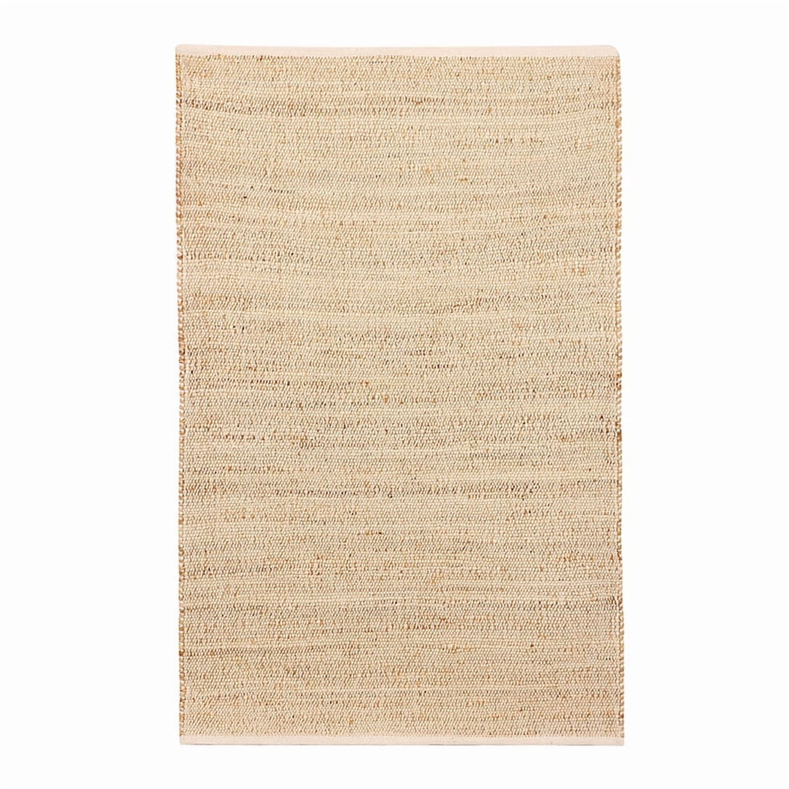 Delara Handwoven Jute and Cotton Area Rug – Natural Rug, Farmhouse Accent Rug for Living Room, Bedroom, or Entryway – Sustainable, Flatweave, Ivory , 4' X 6'
