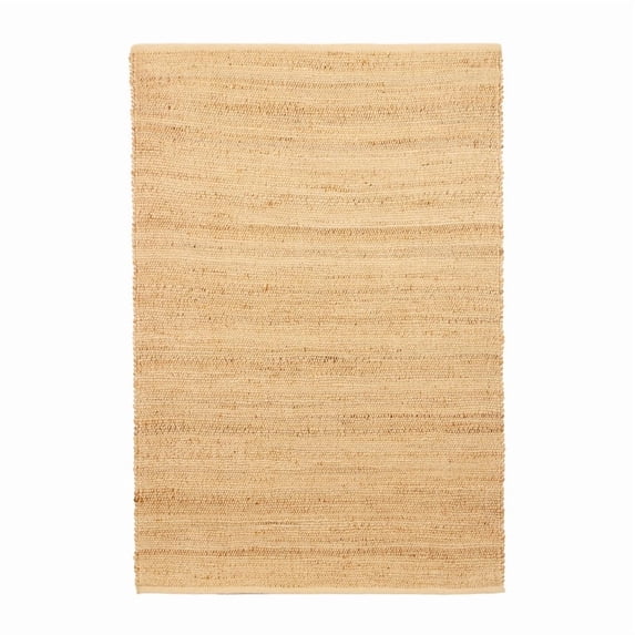 Delara Handwoven Jute and Cotton Area Rug – Natural Rug, Farmhouse Accent Rug for Living Room, Bedroom, or Entryway – Sustainable, Flatweave, Natural , 5' X 8'