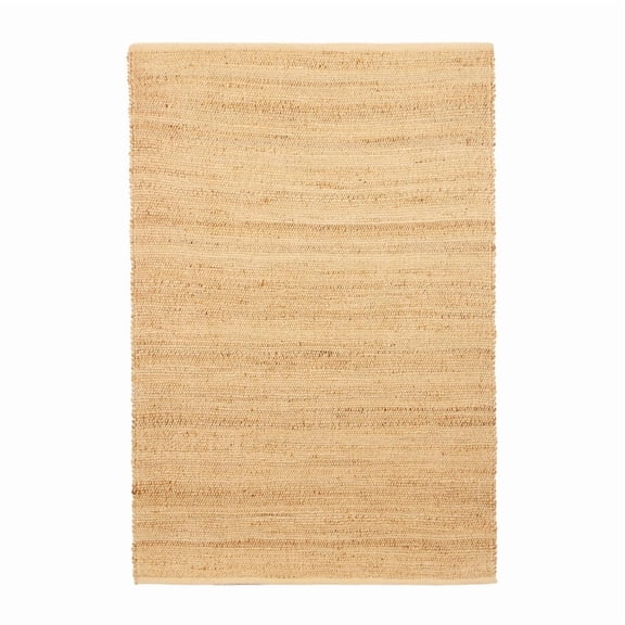 Delara Handwoven Jute and Cotton Area Rug – Natural Rug, Farmhouse Accent Rug for Living Room, Bedroom, or Entryway – Sustainable, Flatweave, Natural , 6' X 9'